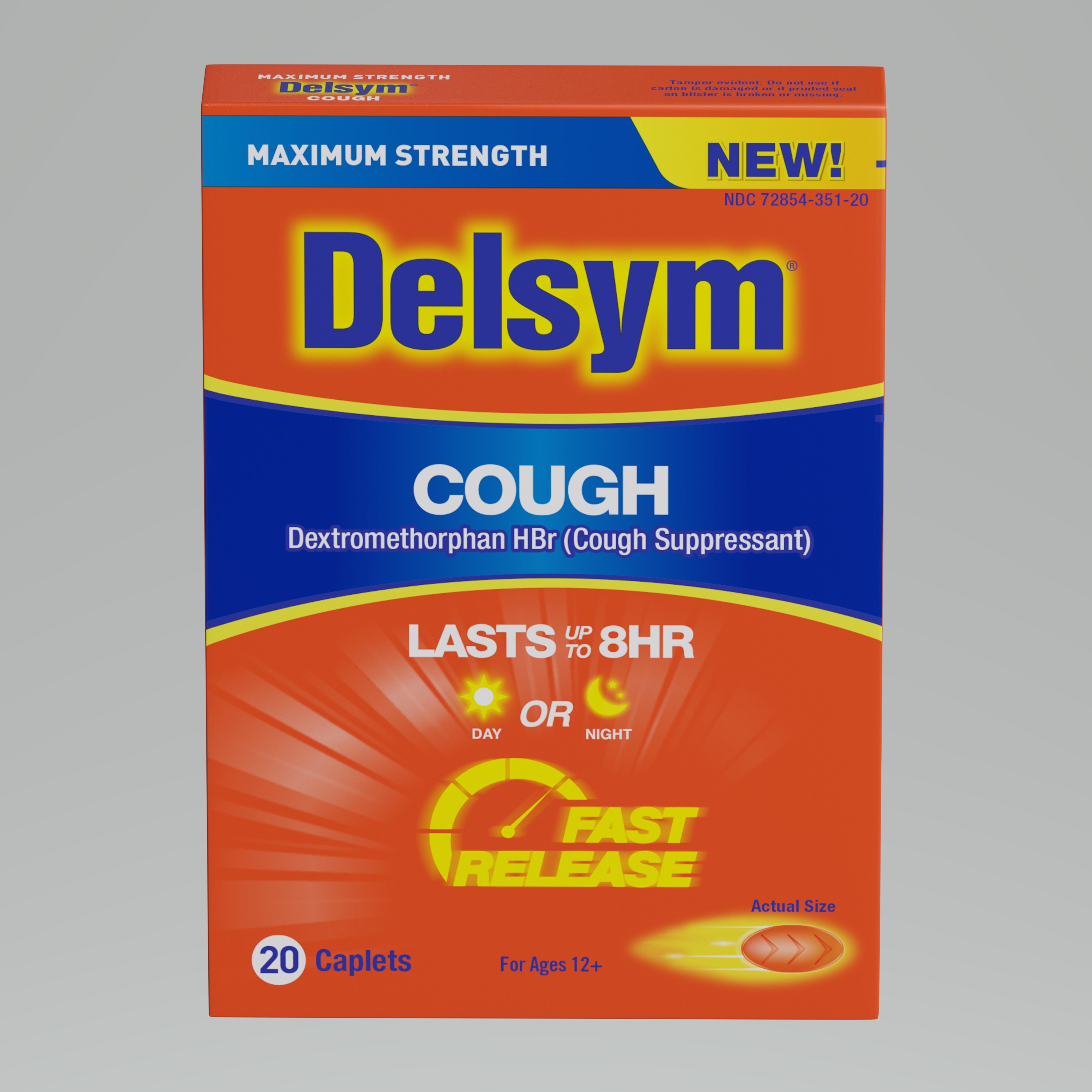 DELSYM Adult Caplets  8 hr Cough 2420 ct